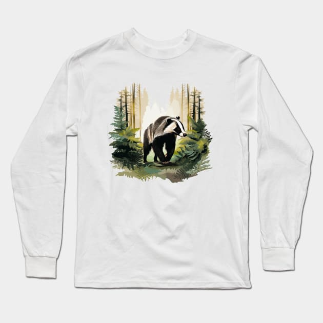 Badger Lover Long Sleeve T-Shirt by zooleisurelife